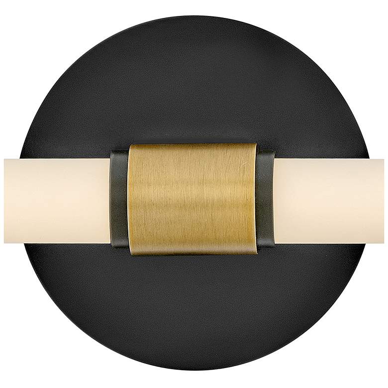 Image 6 Hinkley Lark Kai 16 3/4" Wide Black and Lacquered Brass LED Bath Light more views