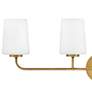 Hinkley Lark-Kline 33" Wide Brass Four Light Modern Vanity Bath Light