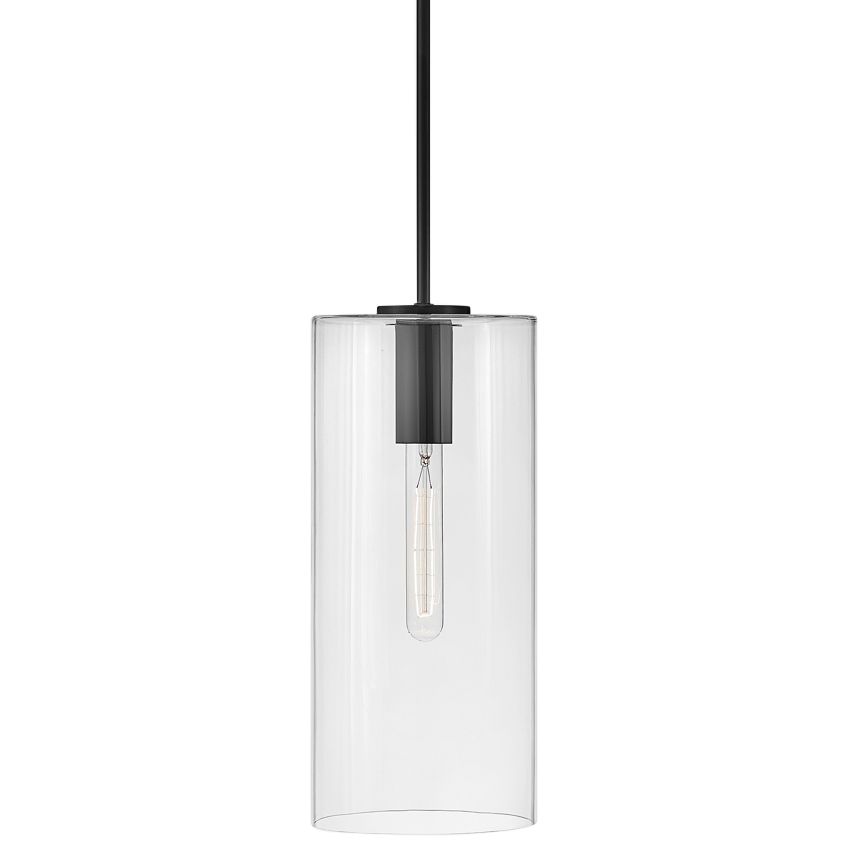 Black cylinder pendant light hotsell