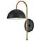 Hinkley Lark Lou 17" High Black and Brass Wall Sconce