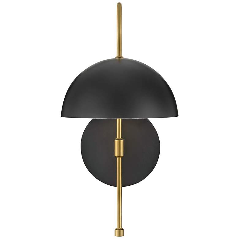 Image 3 Hinkley Lark Lou 17" High Black and Brass Wall Sconce more views