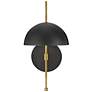 3_Hinkley Lark Lou 17" High Black and Brass Wall Sconce more views