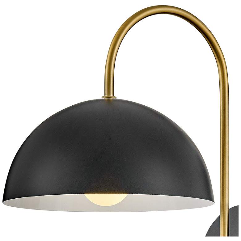 Image 5 Hinkley Lark Lou 17" High Black and Brass Wall Sconce more views