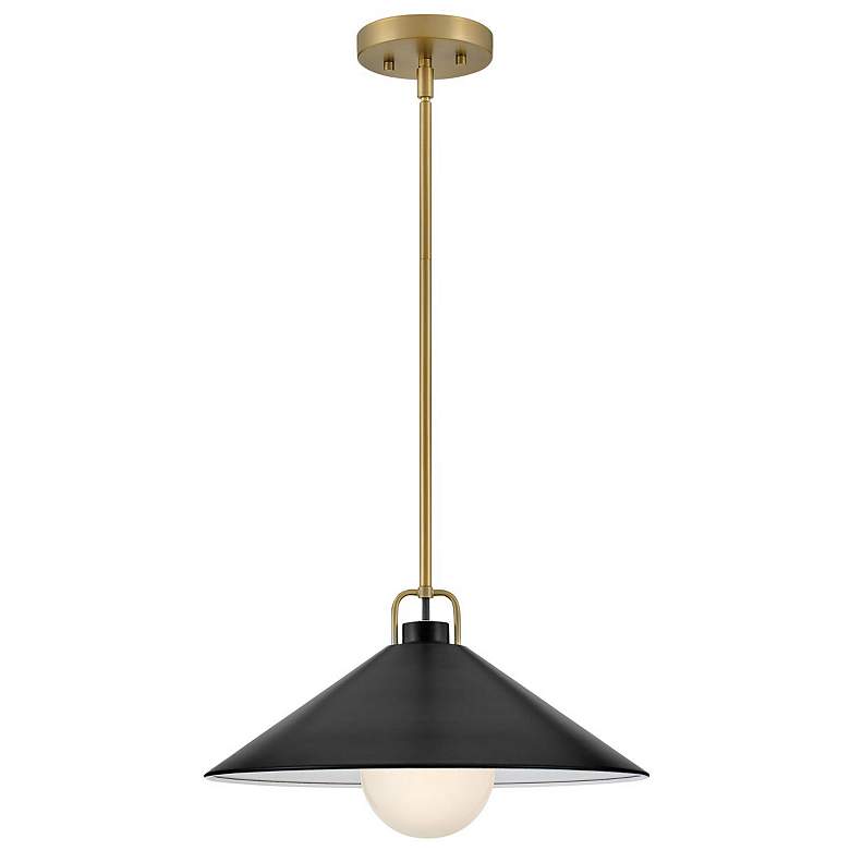Image 2 Hinkley Lark Milo 16" Wide Brass and Black Pendant Light