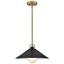 2_Hinkley Lark Milo 16" Wide Brass and Black Pendant Light