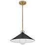 5_Hinkley Lark Milo 16" Wide Brass and Black Pendant Light more views