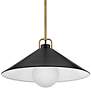 7_Hinkley Lark Milo 16" Wide Brass and Black Pendant Light more views