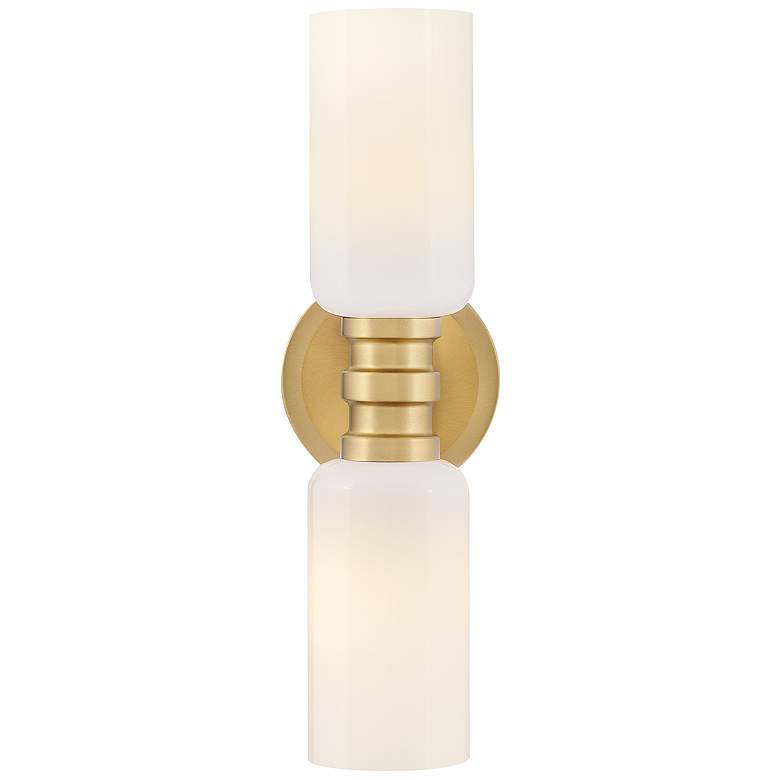 Image 1 Hinkley Lark Naomi 16"H Lacquered Brass 2-Light Wall Sconce