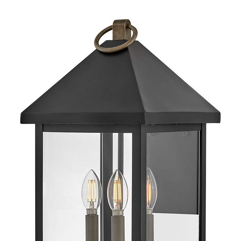 Image 2 Hinkley Lark Rhett 19 1/2" High Black and Clear Glass Wall Light more views