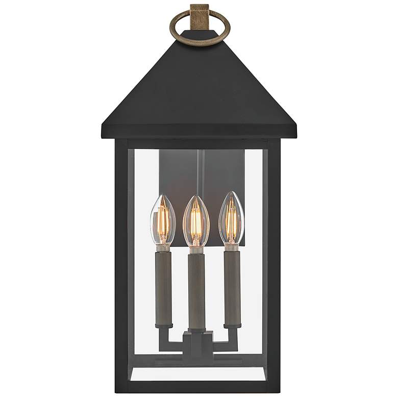 Image 4 Hinkley Lark Rhett 19 1/2" High Black and Clear Glass Wall Light more views