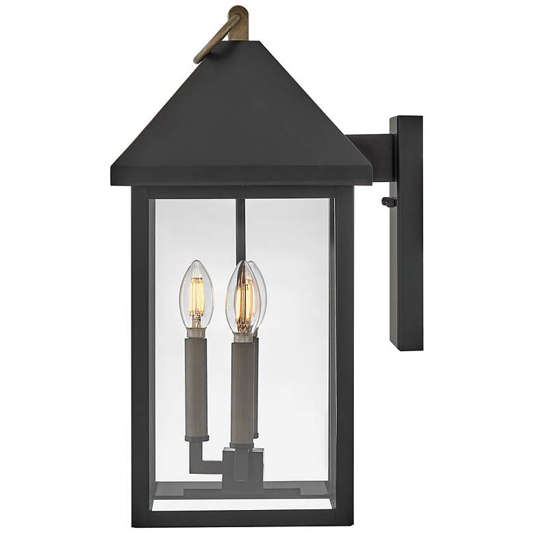 Image 5 Hinkley Lark Rhett 19 1/2" High Black and Clear Glass Wall Light more views