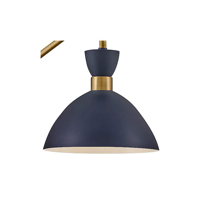 Image 2 Hinkley Lark Simon 13 1/4 inch Brass and Navy Blue Adjustable Wall Sconce more views