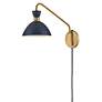 5_Hinkley Lark Simon 13 1/4" Brass and Navy Blue Adjustable Wall Sconce more views