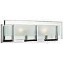 Hinkley Latitude 18" Wide Modern Chrome and Glass Vanity Bath Light