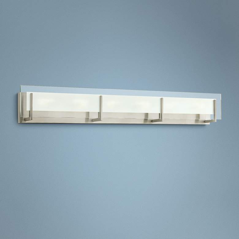 Image 1 Hinkley Latitude 37 1/2 inch Wide Brushed Nickel LED Bath Light