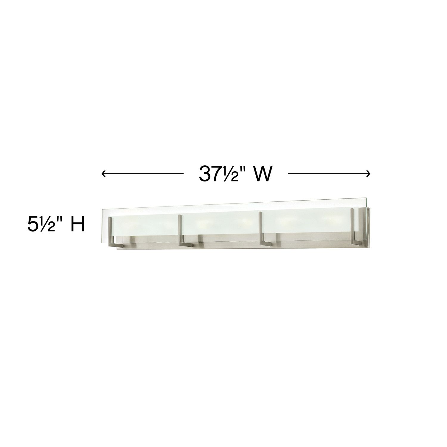 Image 4 Hinkley Latitude 37 1/2" Wide Modern Brushed Nickel Bath Light more views