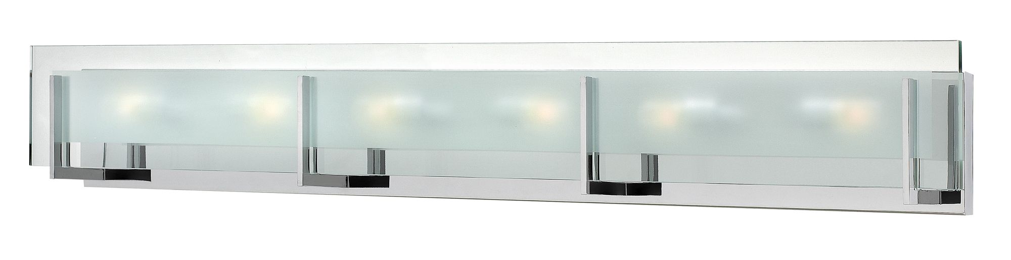 Image 2 Hinkley Latitude 37 1/2" Wide Modern Glass and Chrome Bath Light more views