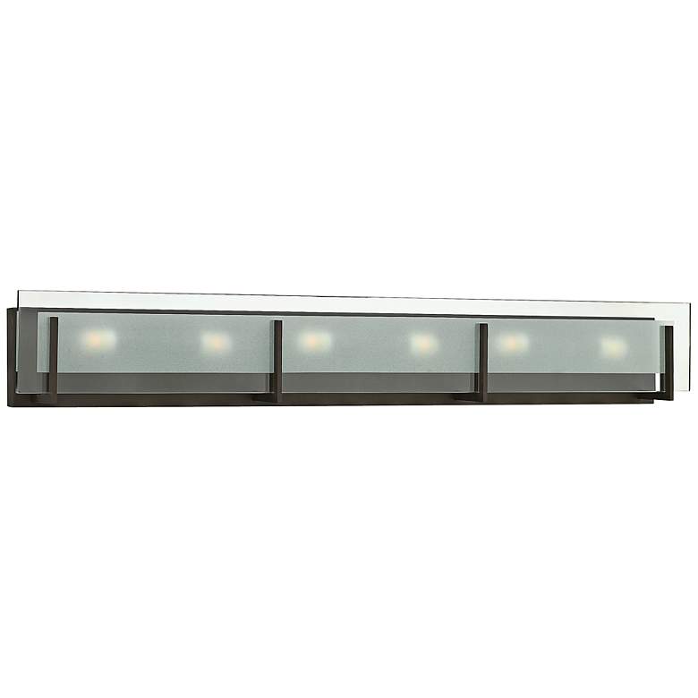 Image 1 Hinkley Latitude 37 1/2"W Oil-Rubbed Bronze Bath Light