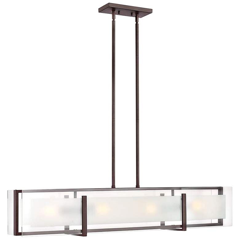 Image 1 Hinkley Latitude 42 inch Wide Oil Rubbed Bronze Linear Pendant Light