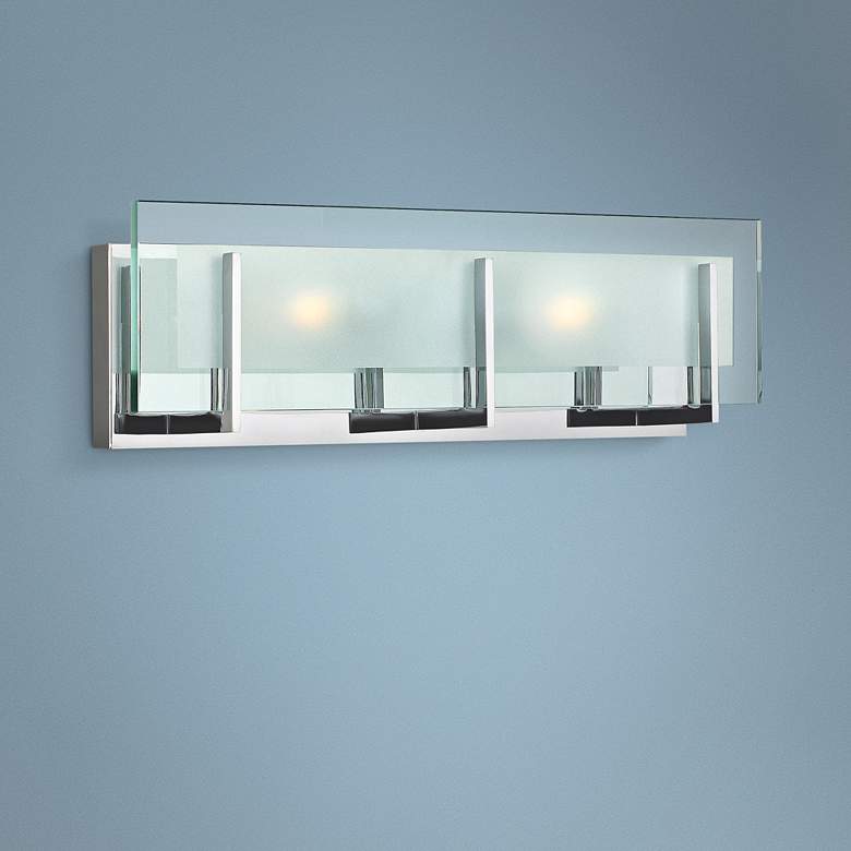 Image 1 Hinkley Latitude 5 1/2" High Chrome 2-Light LED Wall Sconce