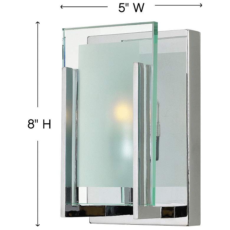 Image 4 Hinkley Latitude 8" High Chrome Wall Sconce more views
