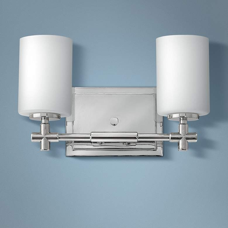Image 1 Hinkley Laurel 13"W Polished Nickel 2-Light Bath Light