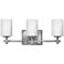 Hinkley Laurel 19 1/2" Opal Glass 3-Light Brushed Nickel Bath Light