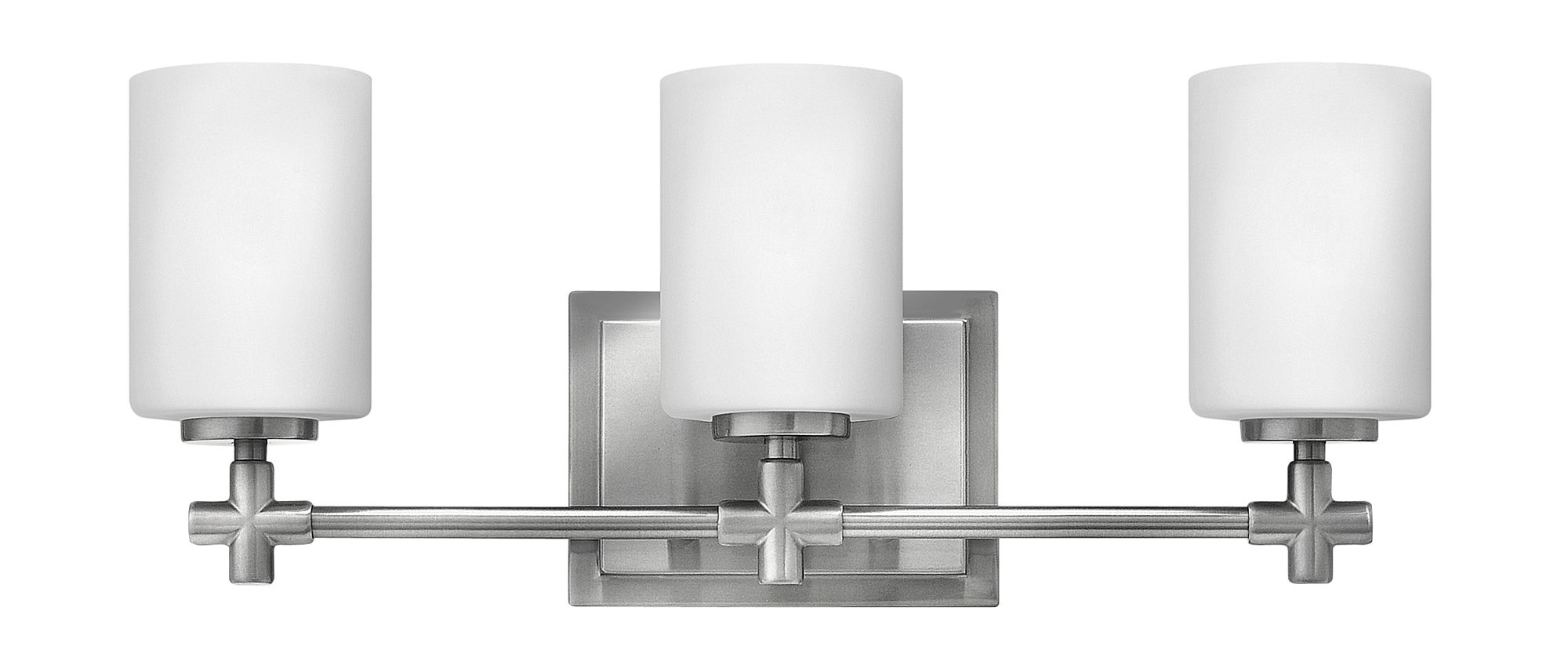 Image 3 Hinkley Laurel 19 1/2" Opal Glass 3-Light Brushed Nickel Bath Light more views