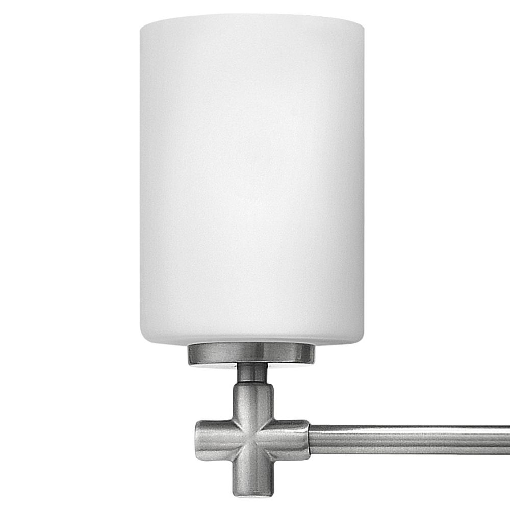 Hinkley Laurel 19 1/2" Opal Glass 3-Light Brushed Nickel Bath Light