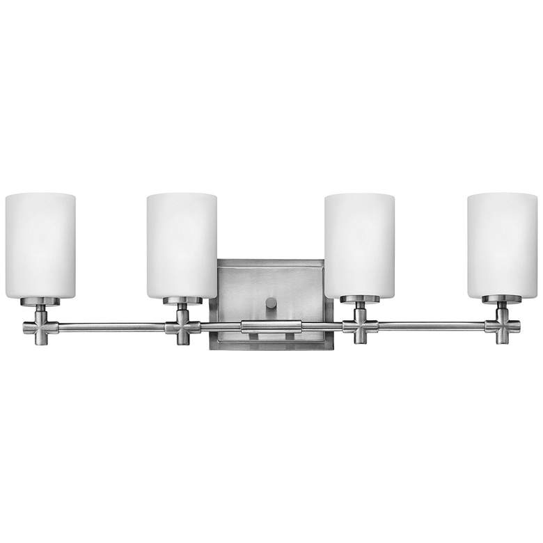 Image 2 Hinkley Laurel 4-Light 27 3/4 inchW Brushed Nickel Bath Light