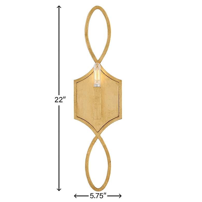 Image 3 Hinkley Leona 22" High Distressed Brass Wall Sconce more views