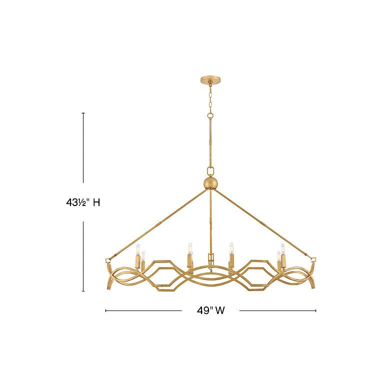 Image 3 Hinkley Leona 45" Wide Distressed Brass 12-Light Chandelier more views