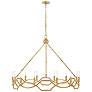 1_Hinkley Leona 45" Wide Distressed Brass 12-Light Chandelier