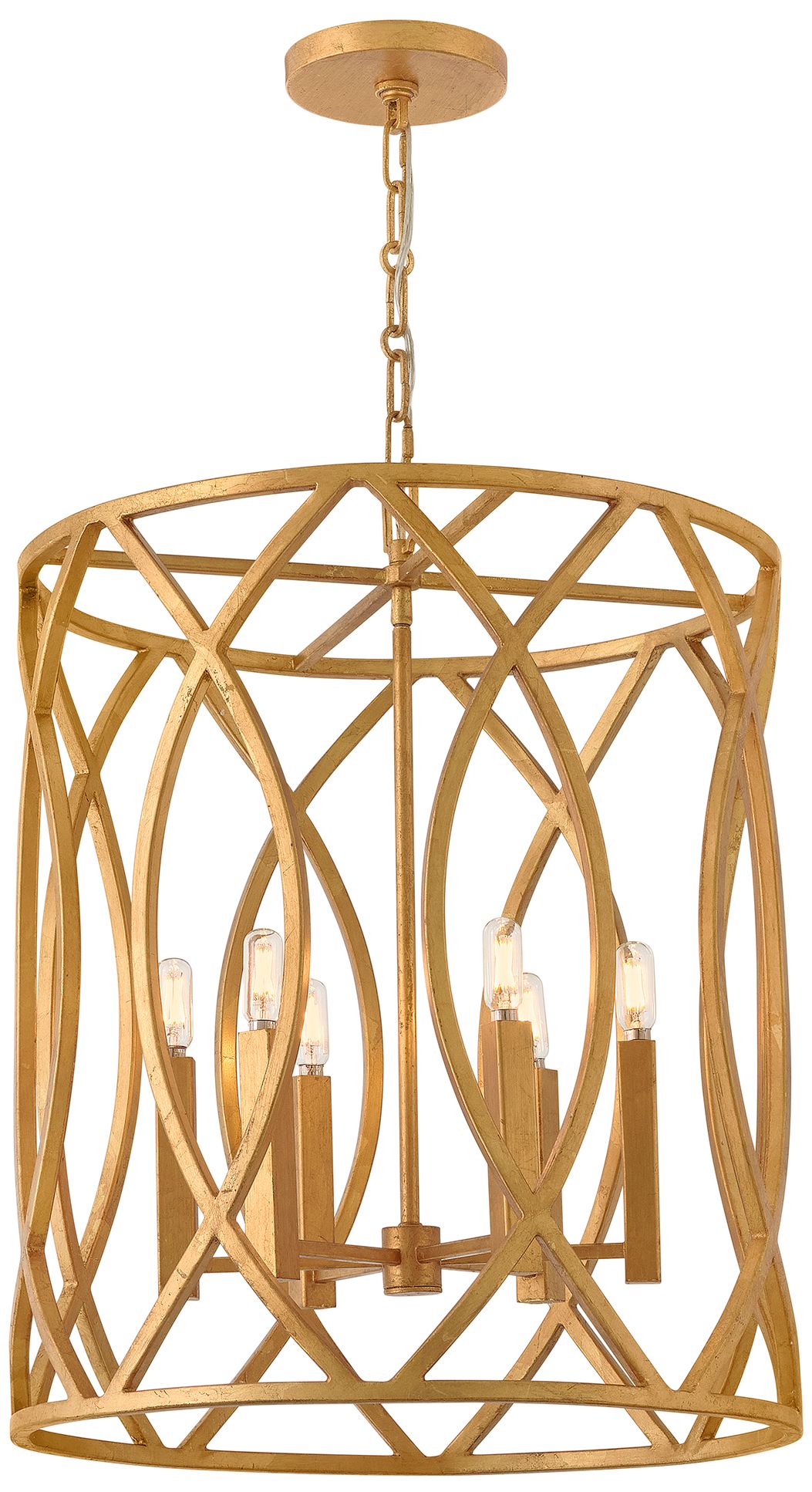 Hinkley Leona Large Pendant 22" Distressed Brass
