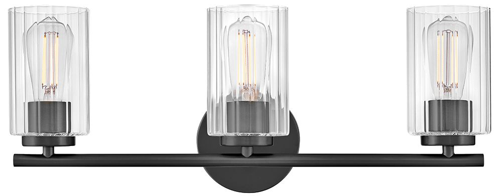 Hinkley Leta 22 3/4" Wide Black 3-Light Vanity Bath Light
