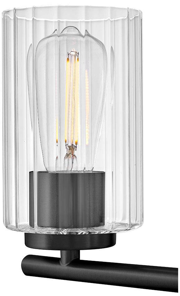 Image 3 Hinkley Leta 22 3/4" Wide Black 3-Light Vanity Bath Light more views