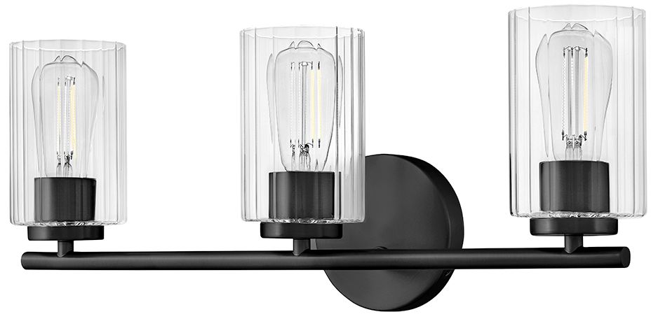 Image 5 Hinkley Leta 22 3/4" Wide Black 3-Light Vanity Bath Light more views