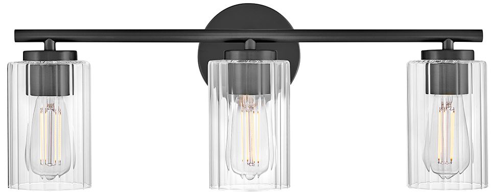 Image 6 Hinkley Leta 22 3/4" Wide Black 3-Light Vanity Bath Light more views