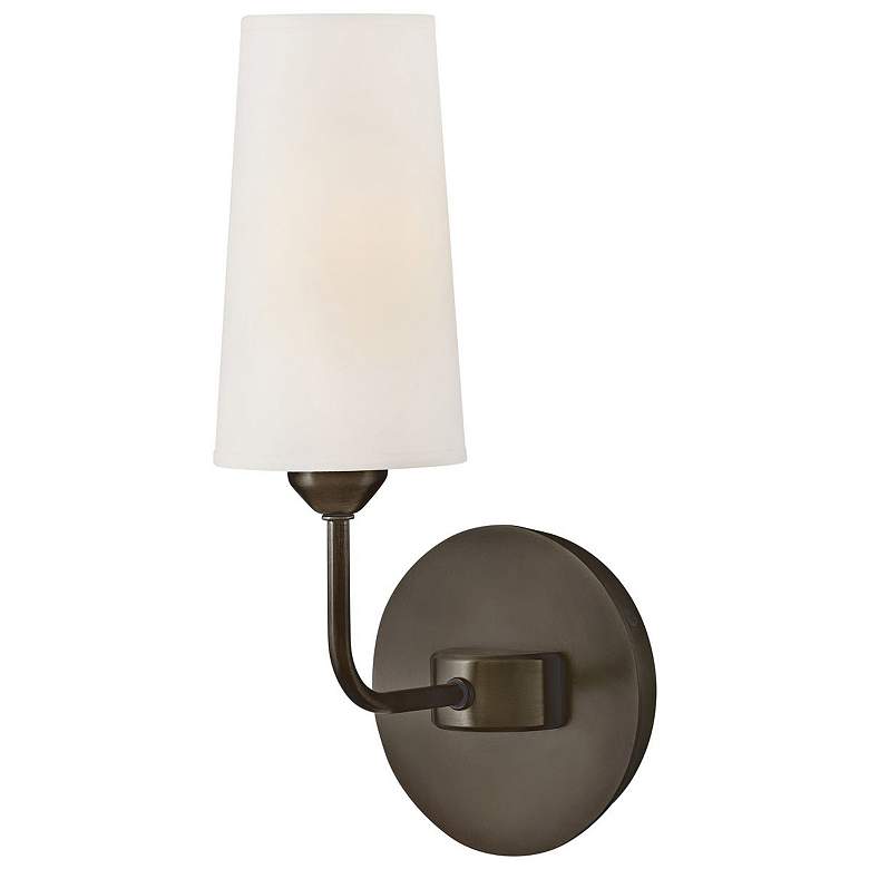 Image 1 Hinkley Lewis 13 3/4" High Black Oxide Wall Sconce