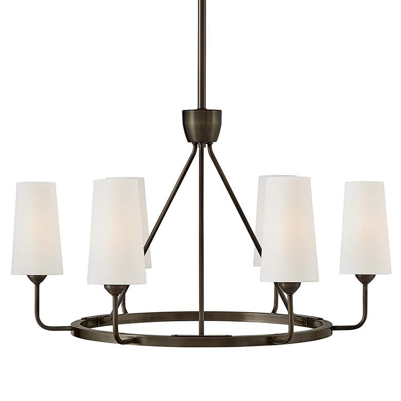 Image 7 Hinkley Lewis 28 3/4" Wide Black Oxide 6-Light Chandelier more views