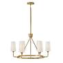 Thumbnail2 of Hinkley Lewis 28 3/4" Wide Heritage Brass 6-Light Ring Chandelier more views