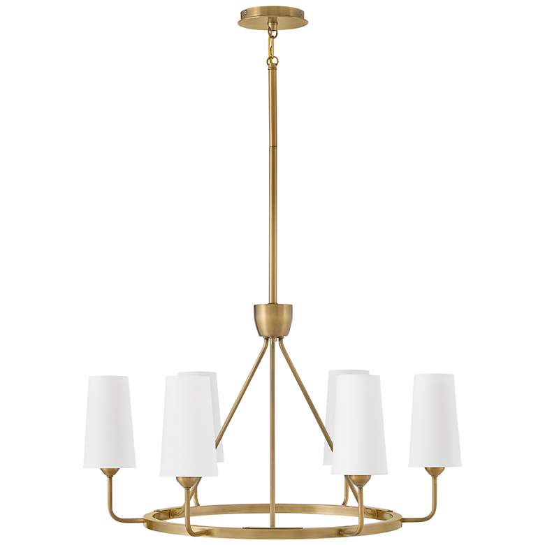 Image 6 Hinkley Lewis 28 3/4" Wide Heritage Brass 6-Light Ring Chandelier more views