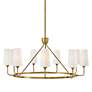 1_Hinkley Lewis 37 1/4" Wide Heritage Brass 9-Light Pendant