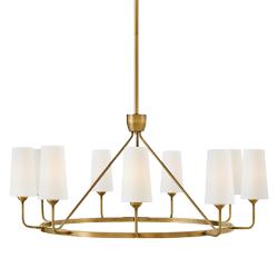 Hinkley Lewis 37 1/4" Wide Heritage Brass 9-Light Pendant