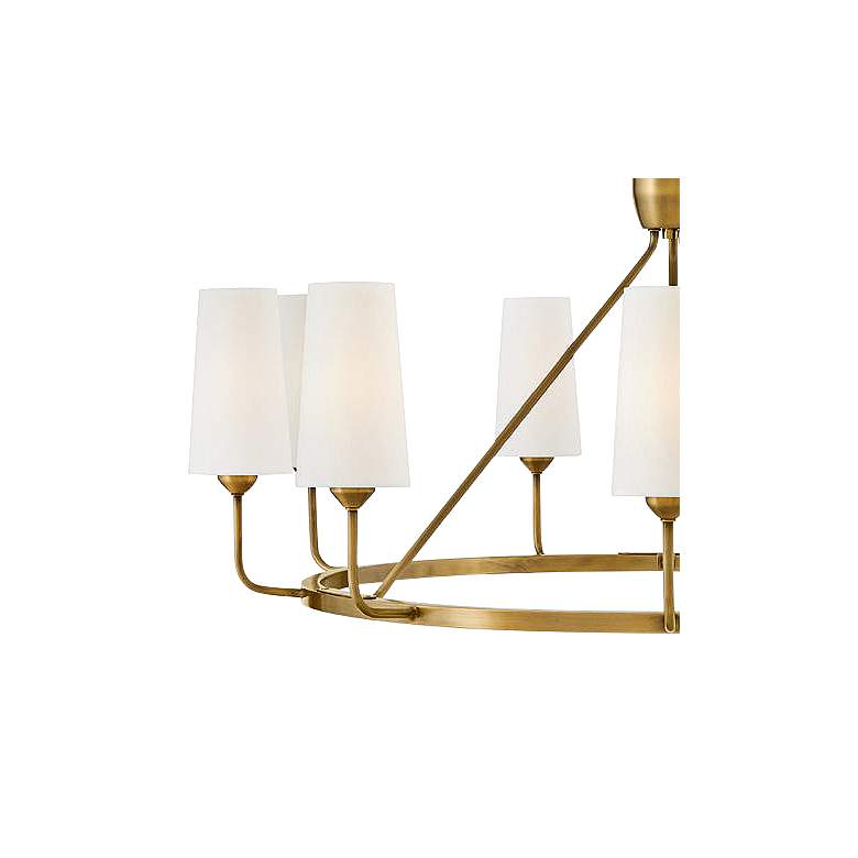 Image 2 Hinkley Lewis 37 1/4" Wide Heritage Brass 9-Light Pendant more views