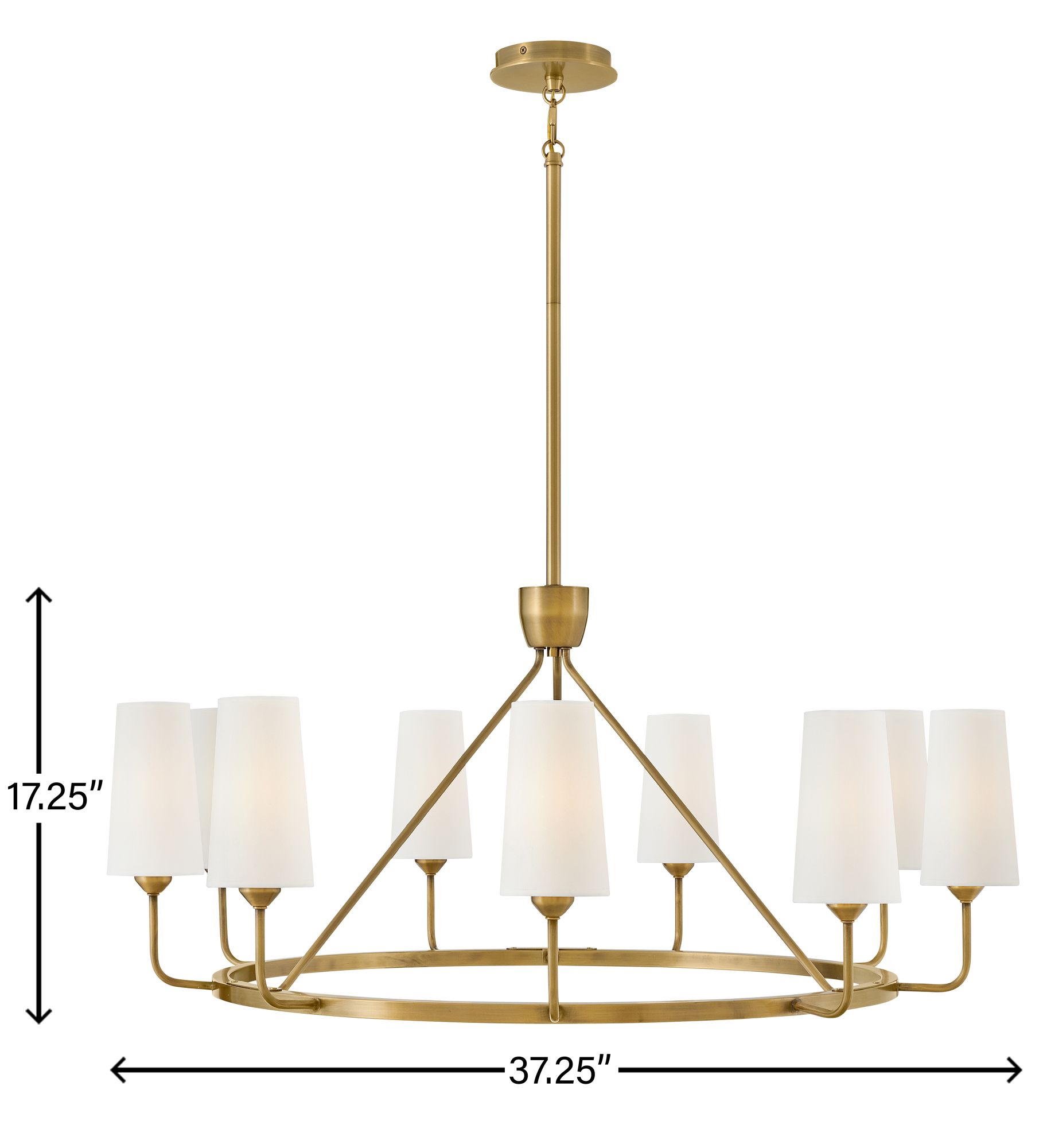 Hinkley Lewis 37 1/4" Wide Heritage Brass 9-Light Pendant