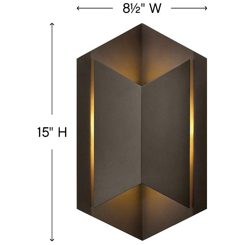 Image 4 Hinkley Lex 15" High Bronze LED Outdoor Wall Light more views