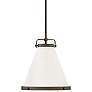 Hinkley Lexi 13 1/2" Wide White and Oil Rubbed Bronze Pendant Light