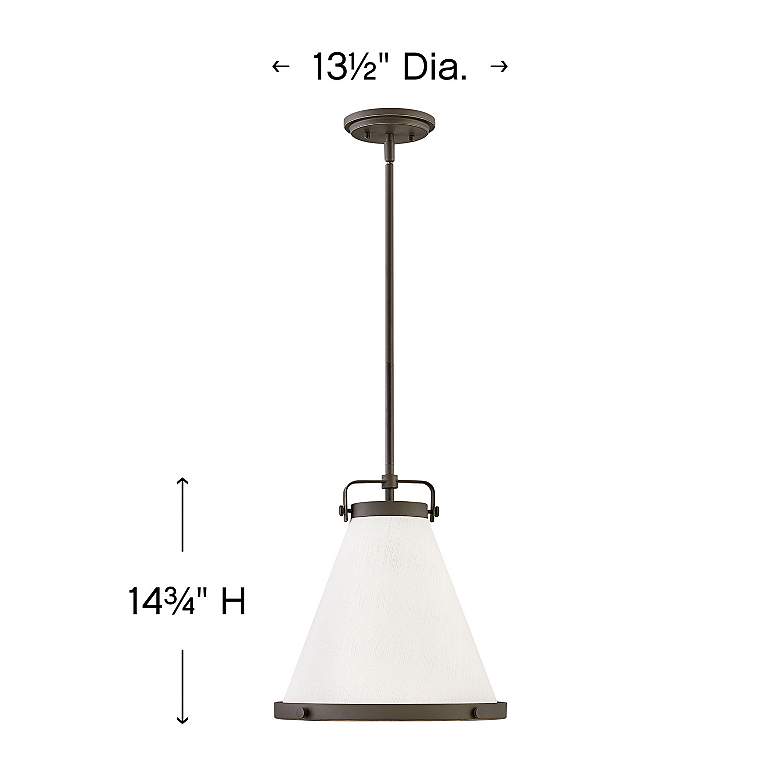 Image 4 Hinkley Lexi 13 1/2" Wide White and Oil Rubbed Bronze Pendant Light more views