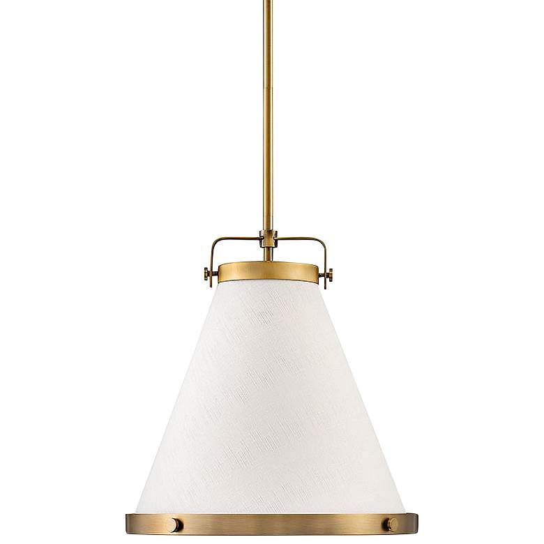 Image 1 Hinkley Lexi 13 1/2"W Lacquered Brass Empire Pendant Light